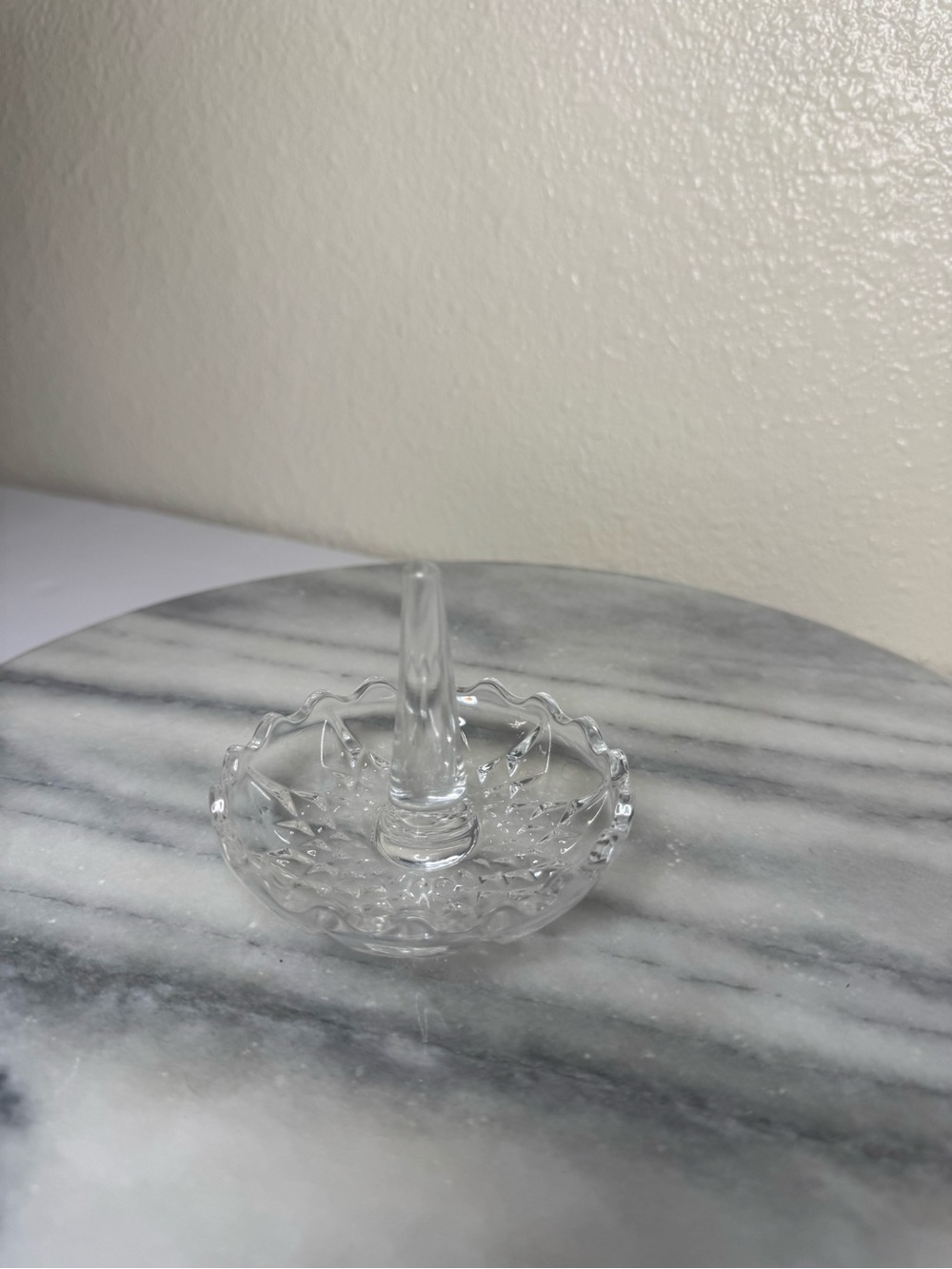Clear Glass Ring Holder Tray - Elegant Jewelry Stand